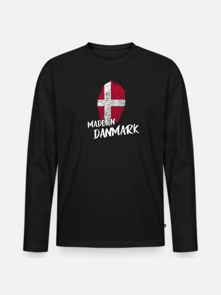 Denmark danmark DNA - Men's Premium Organic Long Sleeve Shirt - black