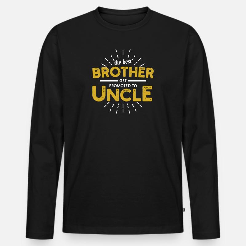 Bruder Geschenk - Männer Premium Bio Langarmshirt - Schwarz