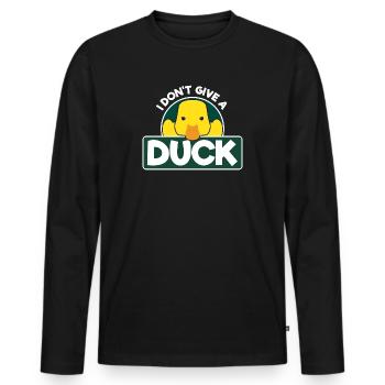 Duck Ducky Ducks - Men's Premium Organic Long Sleeve Shirt - black - Front - Nico (187cm)