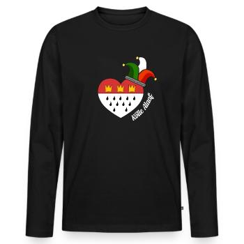 Kölle Alaaf Carnaval de la cathédrale de Cologne Kölsch - T-shirt manches longues Premium bio Homme - noir - Devant - Nico (187cm)