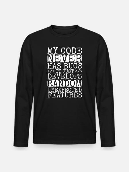 Software Ingenieur Informatiker Programmierer - Männer Premium Bio Langarmshirt - Schwarz