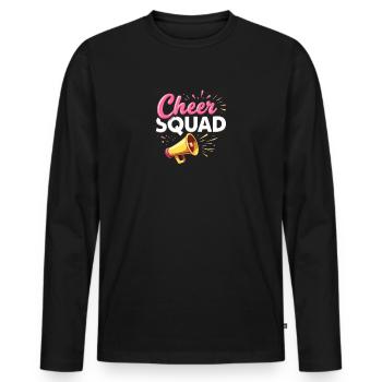 Cheer Squad Enthusiasm and Team Spirit - Men's Premium Organic Long Sleeve Shirt - black - Front - Nico (187cm)