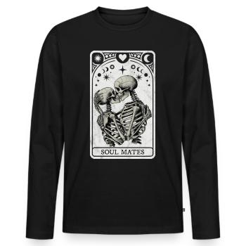 Soul Mates Tarot - Men's Premium Organic Long Sleeve Shirt - black - Front - Nico (187cm)