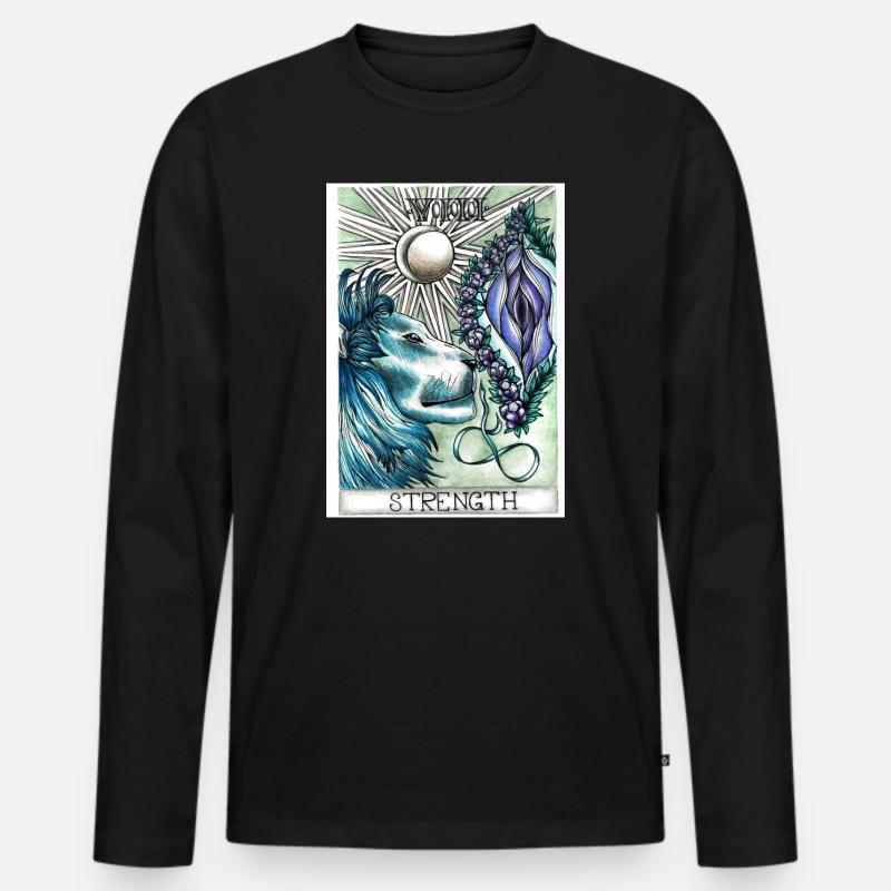 Strength - Männer Premium Bio Langarmshirt - Schwarz