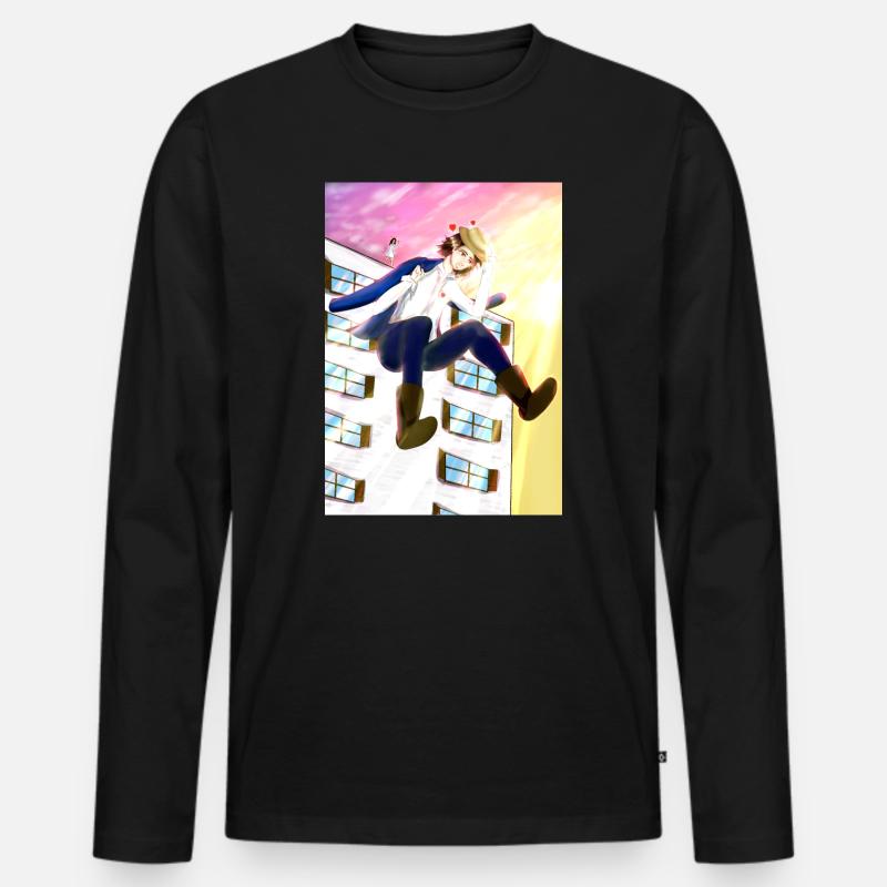 Liebe - Männer Premium Bio Langarmshirt - Schwarz