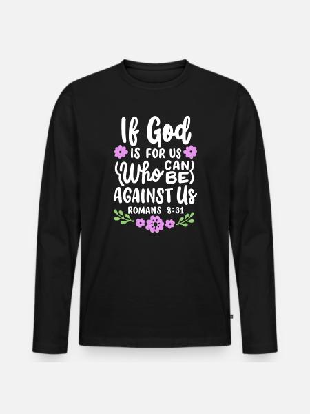 Christlicher Bibelvers Religiös - Männer Premium Bio Langarmshirt - Schwarz