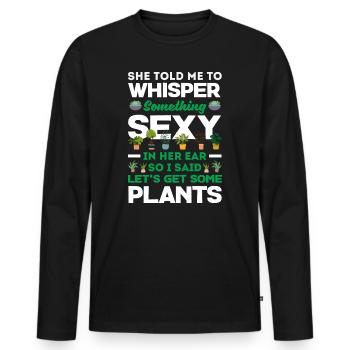 Garden & Plant Lovers Gifts - Men's Premium Organic Long Sleeve Shirt - black - Front - Nico (187cm)