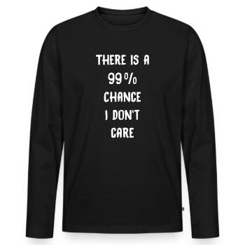 99 % se fichent de dire - T-shirt manches longues Premium bio Homme - noir - Devant - Nico (187cm)