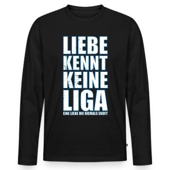 Liebe kennt keine Liga - Gelsenkirchen Ruhrpott - Männer Premium Bio Langarmshirt - Schwarz - Vorne - Nico (187cm)