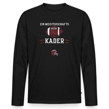 Ein Meisterschafts Kader - Männer Premium Bio Langarmshirt - Schwarz - Vorne - Nico (187cm)