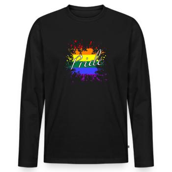 Pride LGBTQ - Männer Premium Bio Langarmshirt - Schwarz - Vorne - Nico (187cm)
