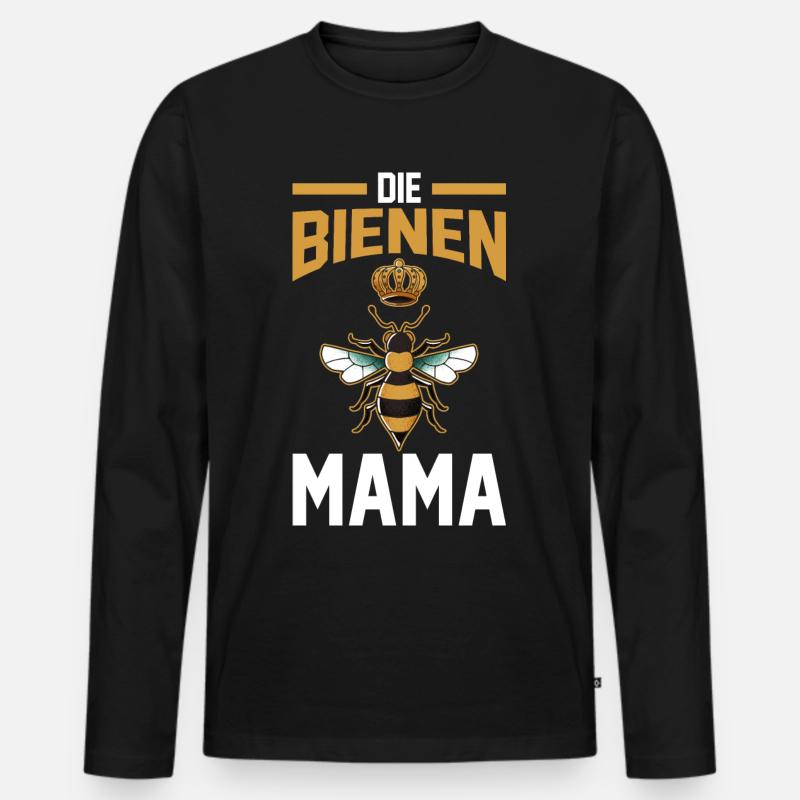 Bienenzüchter Mama Mutter Imker Biene Bienen - Männer Premium Bio Langarmshirt - Schwarz