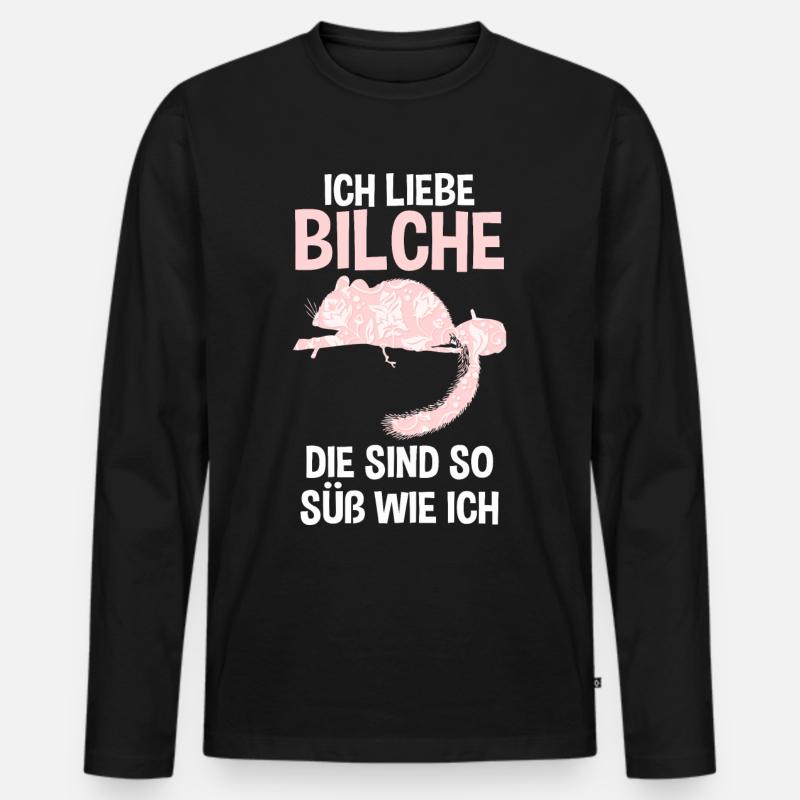 Bilch - Männer Premium Bio Langarmshirt - Schwarz