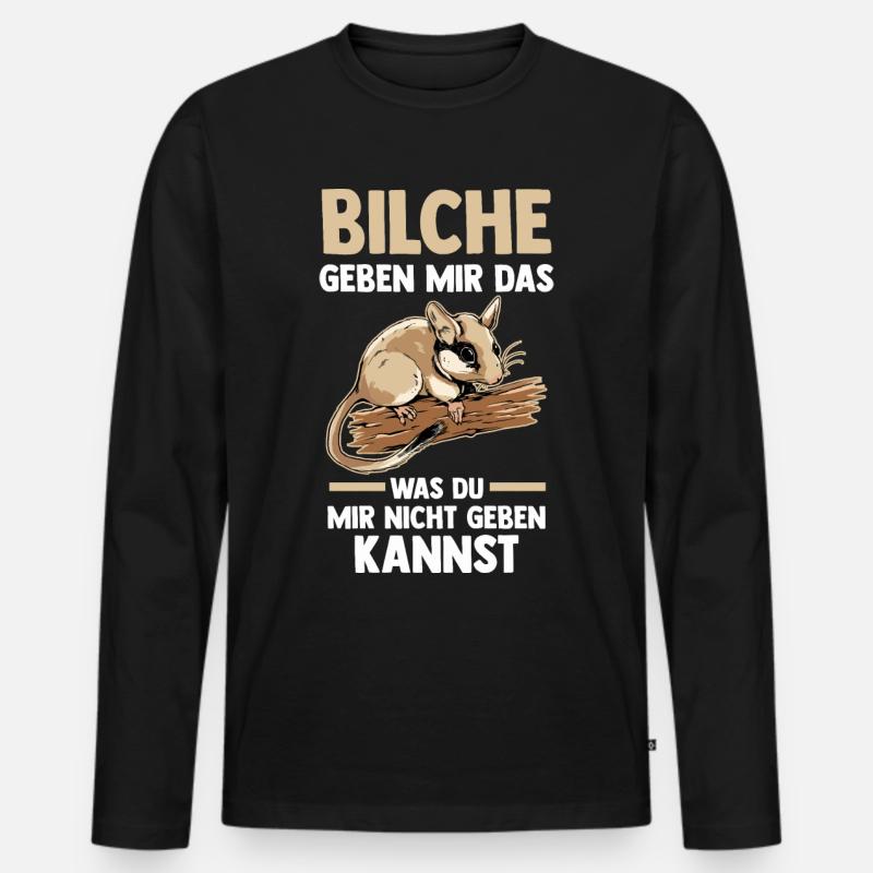 Bilch - Männer Premium Bio Langarmshirt - Schwarz