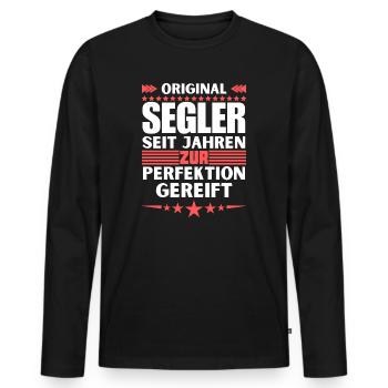 Sailors matured to perfection - Men's Premium Organic Long Sleeve Shirt - black - Front - Nico (187cm)