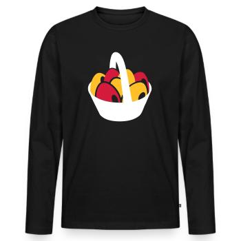 Ostern - Männer Premium Bio Langarmshirt - Schwarz - Vorne - Nico (187cm)