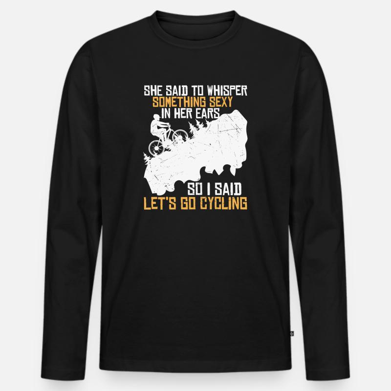Let's Go Cycling - Männer Premium Bio Langarmshirt - Schwarz