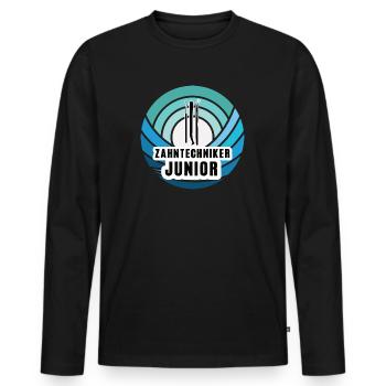Zahntechniker Sohn Kind Junge Junior Zahntechnik - Männer Premium Bio Langarmshirt - Schwarz - Vorne - Nico (187cm)