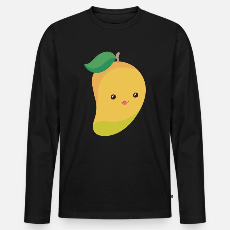 Mango - Männer Premium Bio Langarmshirt - Schwarz
