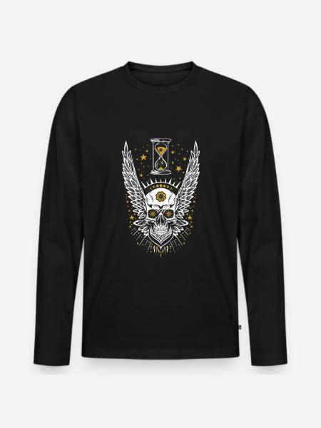 Morpheus - Männer Premium Bio Langarmshirt - Schwarz