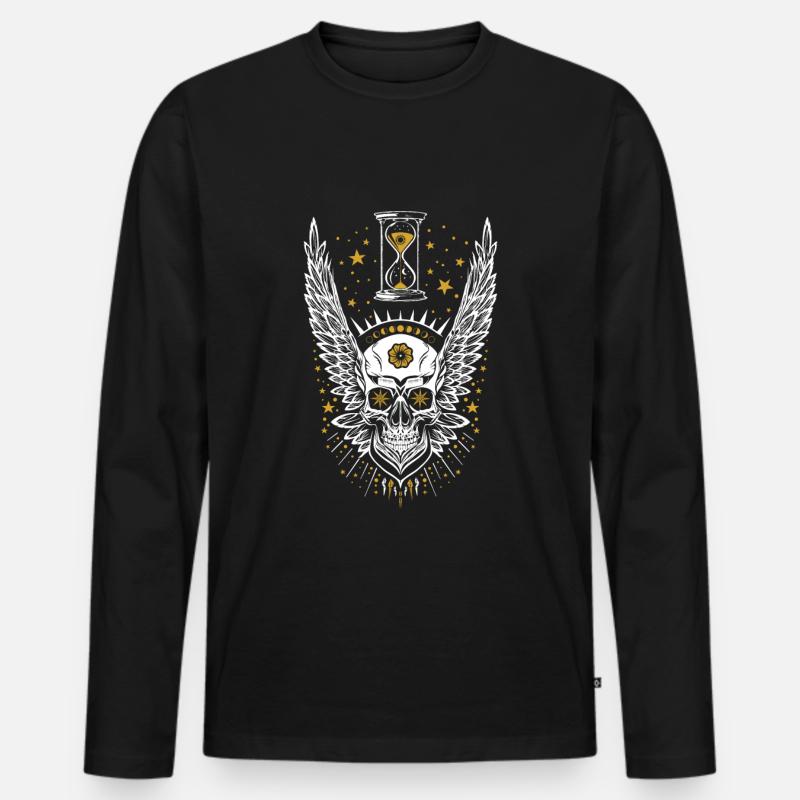 Morpheus - Männer Premium Bio Langarmshirt - Schwarz