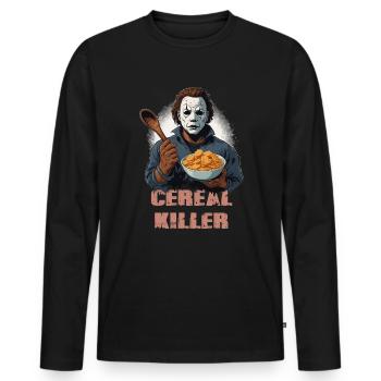 Le tueur de céréales le plus effrayant Tueur en série Myer - T-shirt manches longues Premium bio Homme - noir - Devant - Nico (187cm)