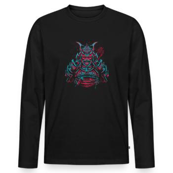 Samurai Krieger Kunst - Männer Premium Bio Langarmshirt - Schwarz - Vorne - Nico (187cm)