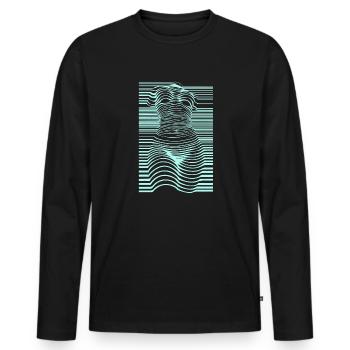 Mannequin Körper einer Frau - Männer Premium Bio Langarmshirt - Schwarz - Vorne - Nico (187cm)