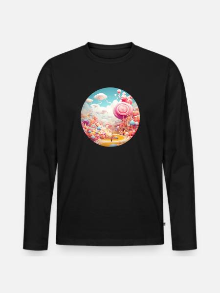 Dreamlike Discoveries: Creative Adventures - Men's Premium Organic Long Sleeve Shirt - black
