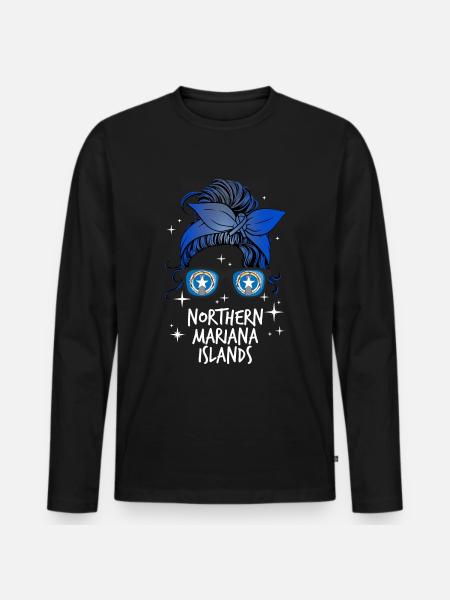 Northern Mariana Islands - Men's Premium Organic Long Sleeve Shirt - black