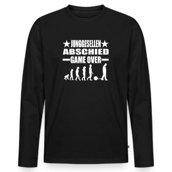 Junggesellenabschied - Männer Premium Bio Langarmshirt - Schwarz - Vorne - Nico (187cm)