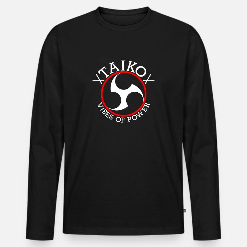 TAIKO - Männer Premium Bio Langarmshirt - Schwarz