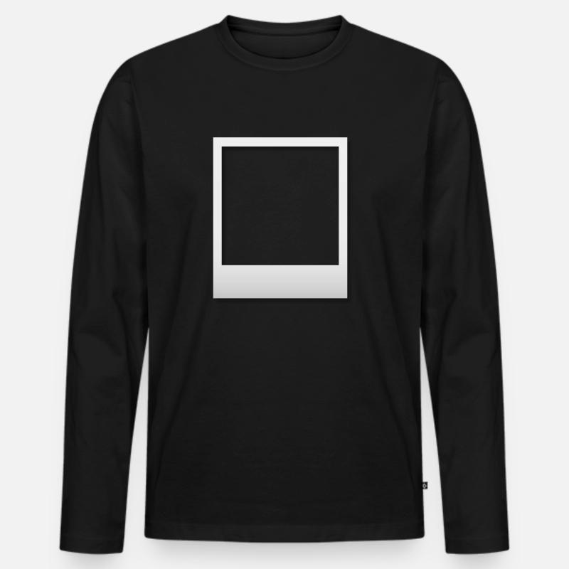 Rahmen mit Schatten - Männer Premium Bio Langarmshirt - Schwarz