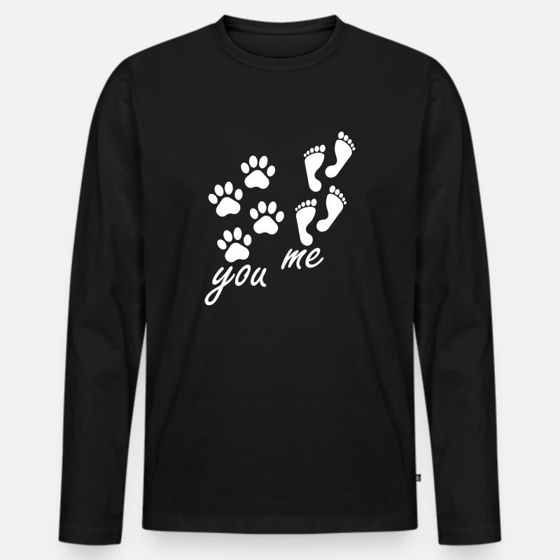Hund Dog - Männer Premium Bio Langarmshirt - Schwarz