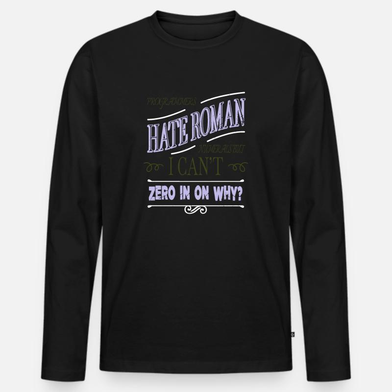 pc fullstack developer - Men's Premium Organic Long Sleeve Shirt - black