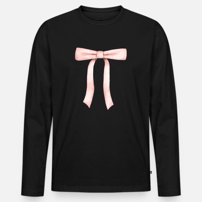 Bogen - Männer Premium Bio Langarmshirt - Schwarz