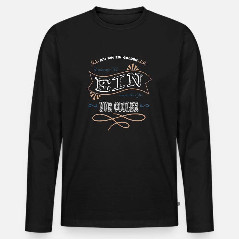 bullterrier geschenk schäferhund bluthund - Männer Premium Bio Langarmshirt - Schwarz