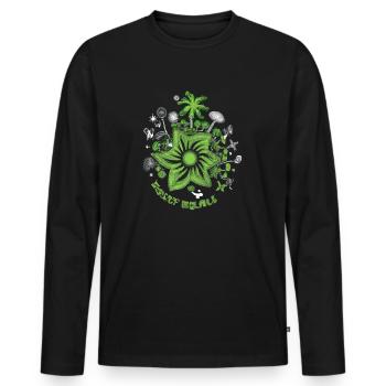 Vision durable - T-shirt manches longues Premium bio Homme - noir - Devant - Nico (187cm)