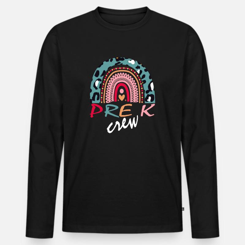 Pre K Crew-Geschenk - Männer Premium Bio Langarmshirt - Schwarz