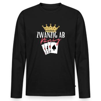 Twenty from King - Men's Premium Organic Long Sleeve Shirt - black - Front - Nico (187cm)