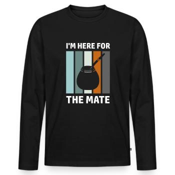 Mate Saying Latin America South American Yerba - Men's Premium Organic Long Sleeve Shirt - black - Front - Nico (187cm)