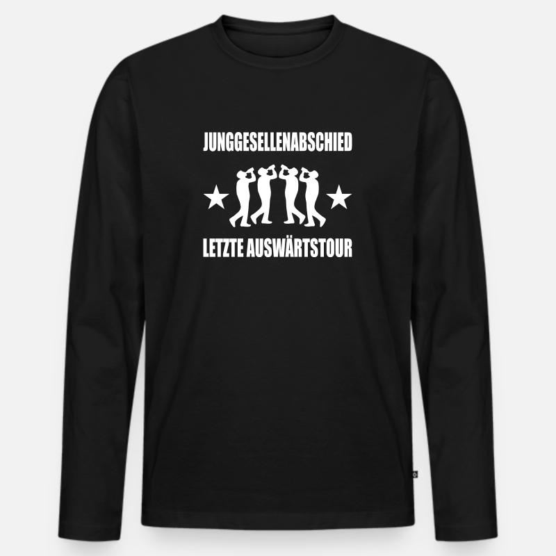JGA - Männer Premium Bio Langarmshirt - Schwarz