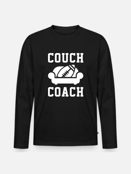Couch Coach - Männer Premium Bio Langarmshirt - Schwarz