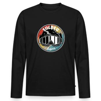 Ski à Soldeu Andorre - T-shirt manches longues Premium bio Homme - noir - Devant - Nico (187cm)