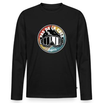 Ski à Pas de la Casa Andorra - T-shirt manches longues Premium bio Homme - noir - Devant - Nico (187cm)