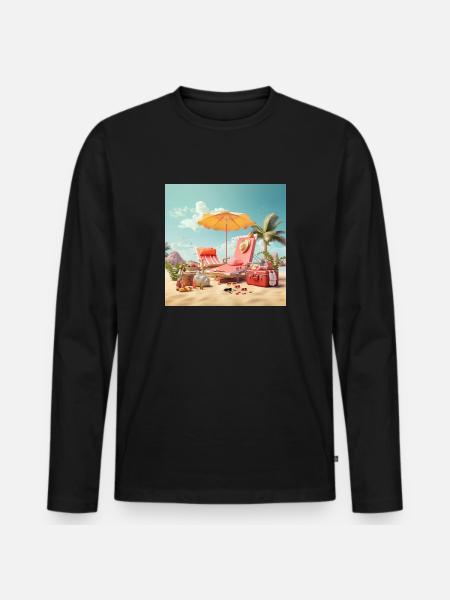 Holiday Joy Trend Shirt - Men's Premium Organic Long Sleeve Shirt - black