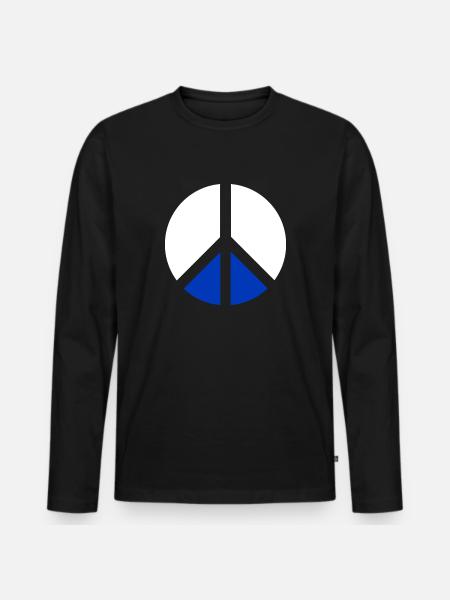 Israel Peace Fun Gift - Men's Premium Organic Long Sleeve Shirt - black