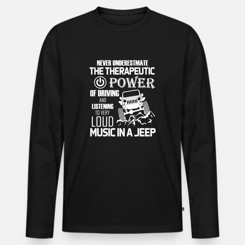 Jeeps Driver - Männer Premium Bio Langarmshirt - Schwarz