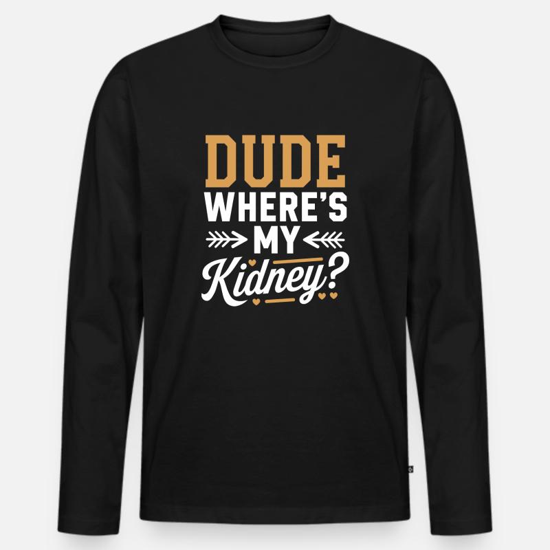 Witzige Genesungsidee - Männer Premium Bio Langarmshirt - Schwarz