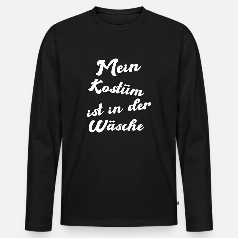 kostüm wäsche - Männer Premium Bio Langarmshirt - Schwarz